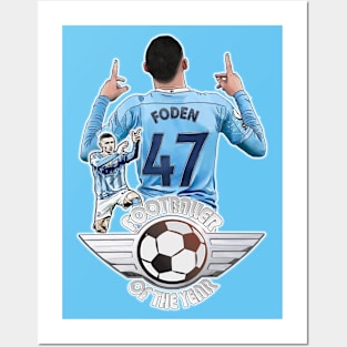 Manc Blues - Phil Foden - FOOTBALLER OF THE YEAR Posters and Art